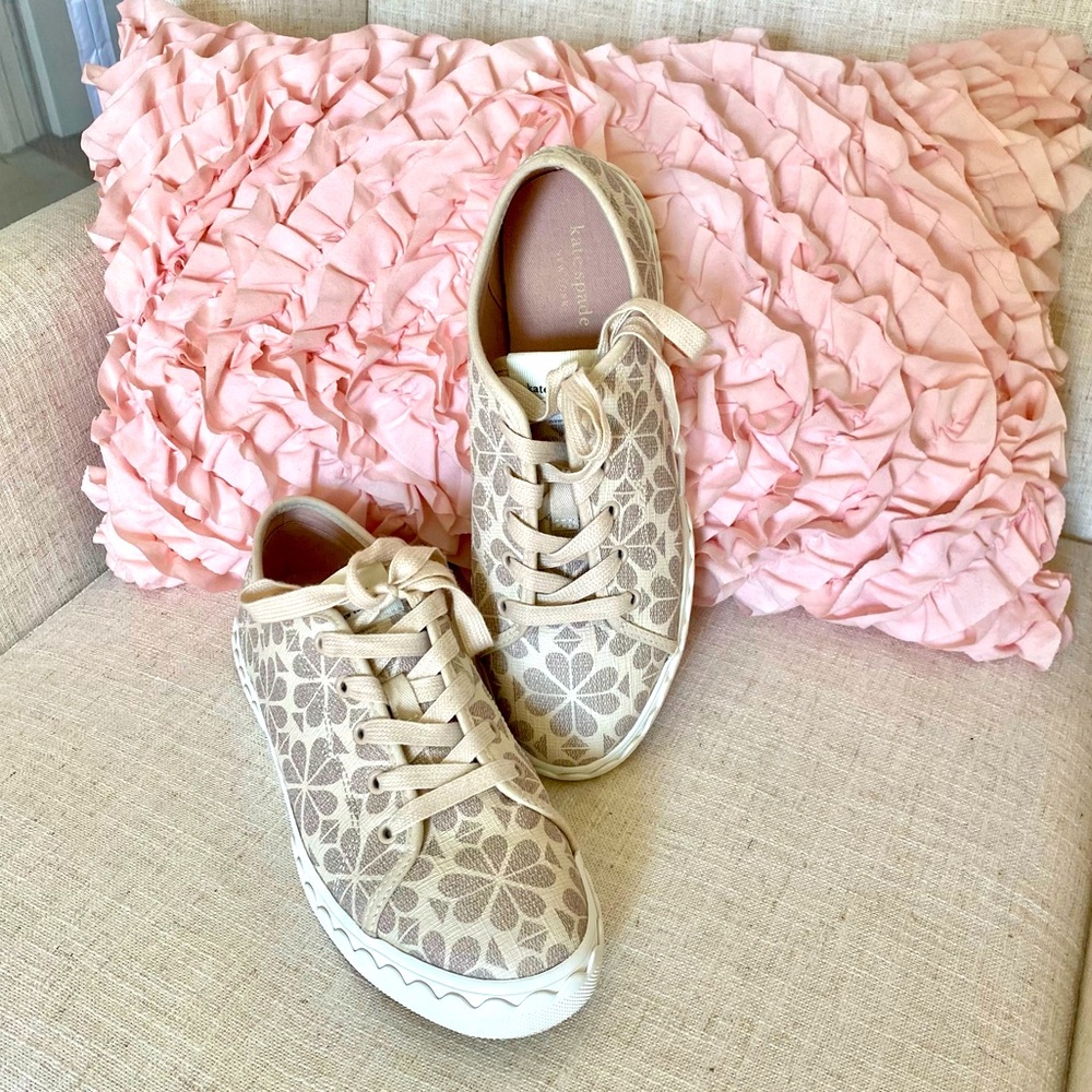 KATE SPADE Vale Coated Canvas Sneakers - size 7